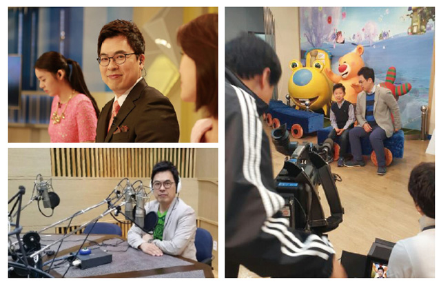 KBS 2TV 아침 방송 준비, KBS 제3라디오 세상만들기 진행 모습, 어린이 발음왕 촬영 모습