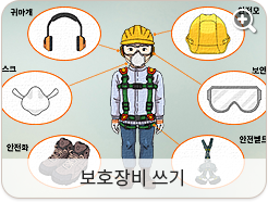 보호장비 쓰기