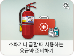 소화기나 급할 때 사용하는 응급약 준비하기