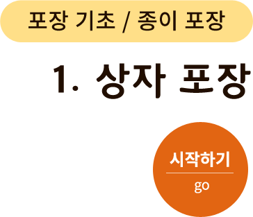 포장 방법/종이 포장 - 1. 상자 포장. 시작하기(go)