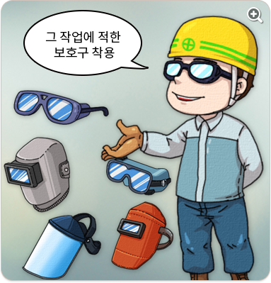 작업에 적합한 보호구 착용
