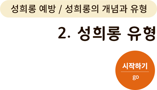 성희롱 예방/성희롱의 개념과 유형 - 2. 성희롱 유형. 시작하기(go)