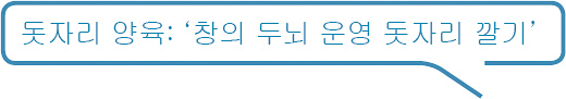 돗자리 양육: ‘창의 두뇌 운영 돗자리 깔기’