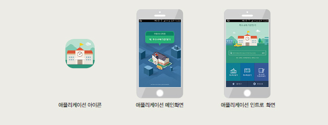 애플리케이션 아이콘과 메인 및 인트로 화면