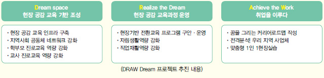 DRAW Dream 프로젝트 추진 내용표