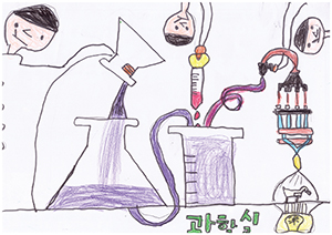 학생들의 작품 사진 