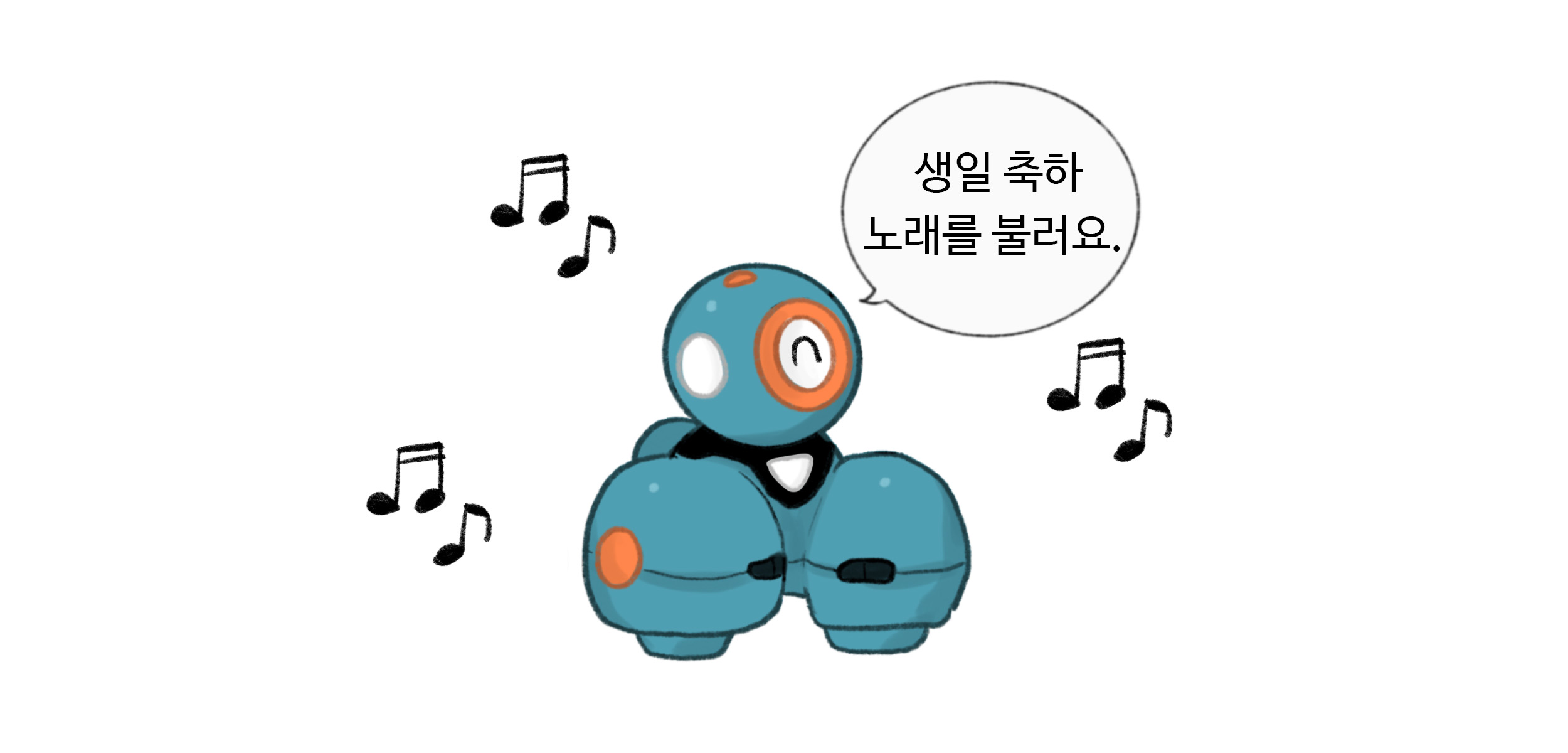 리듬을 타고 있는 로봇 그림
