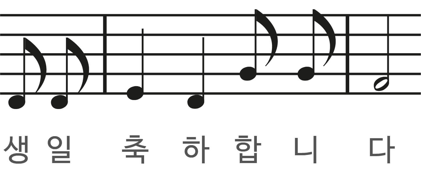 생일 축하 합니다 악보