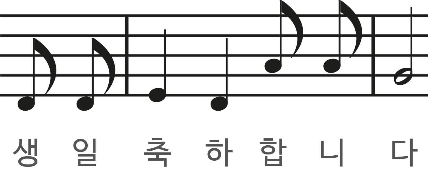 생일 축하 합니다 악보