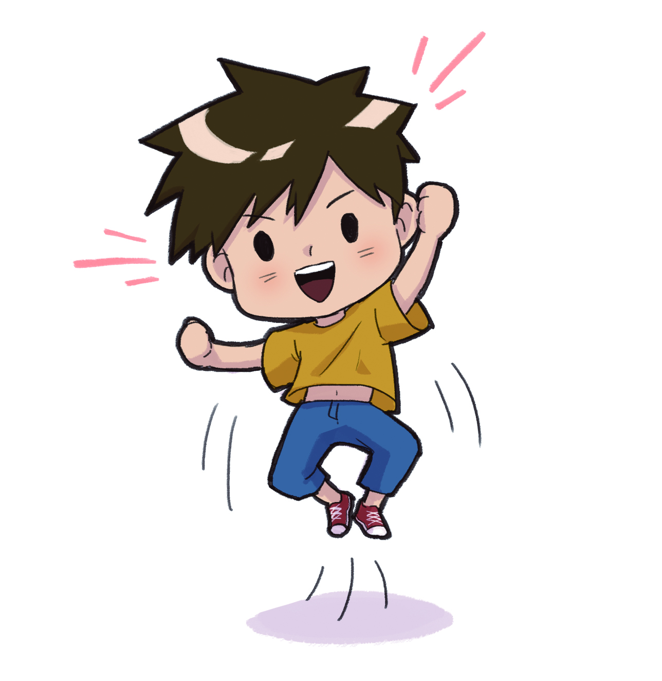 이미지. 학생이 폴짝폴짝 뛰고있는 그림