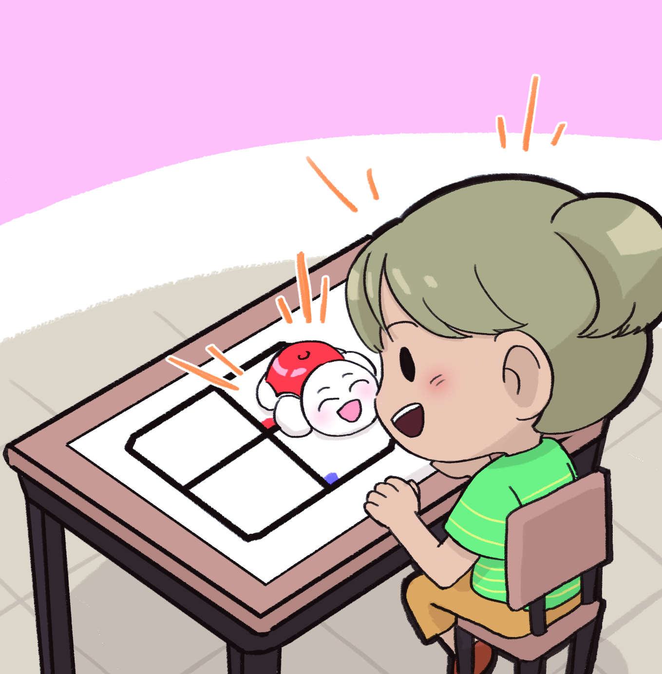 이미지. 거북이 로봇 신호등 놀이를 하고 있는 그림
