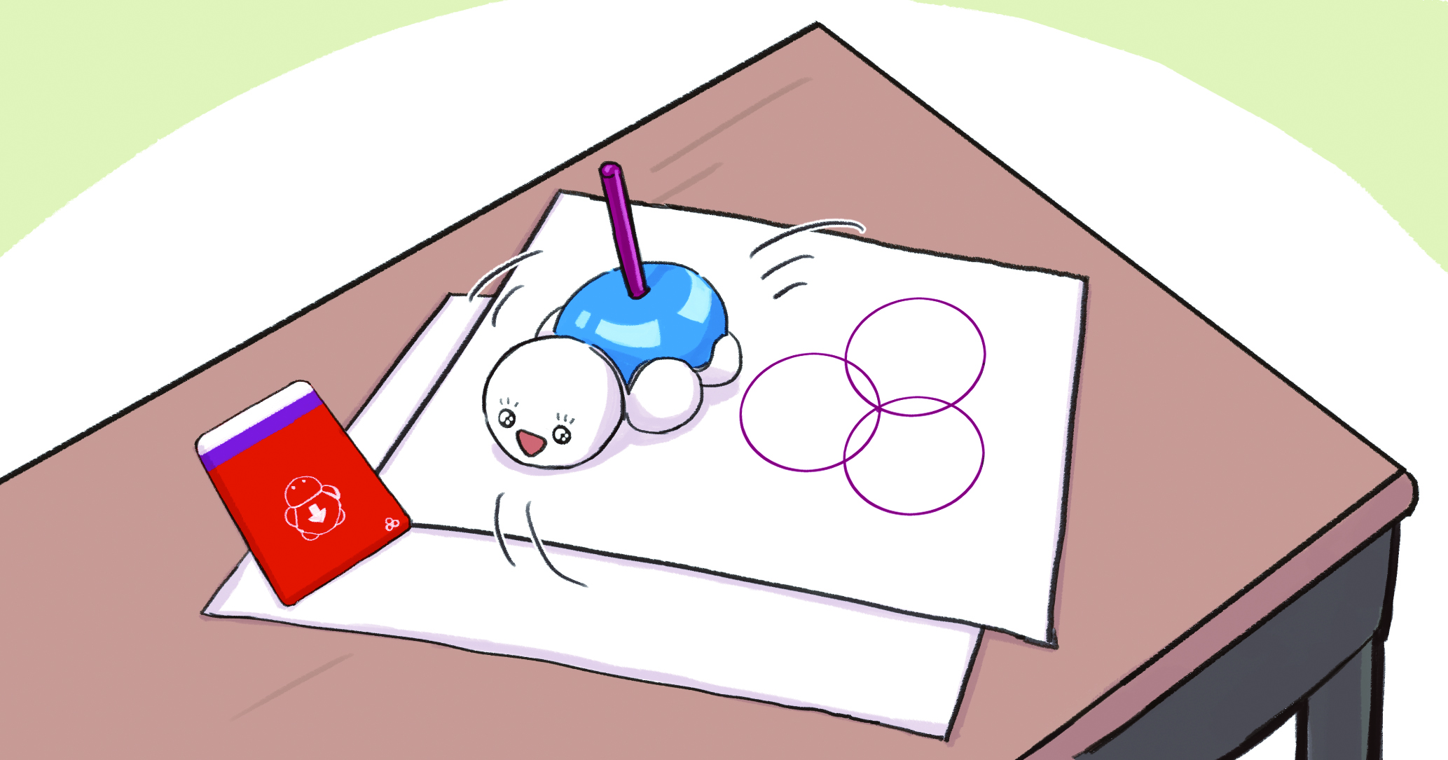 이미지. 거북이 로봇이 그림을 그리고 있는 그림