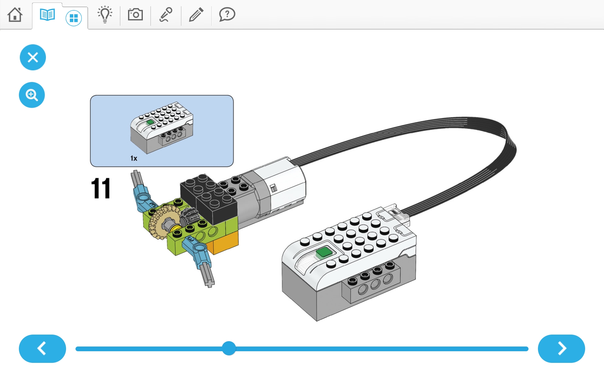 이미지.  위두(WeDo 2.0)로 당기기 로봇 만들기 조립 순서도 11번째