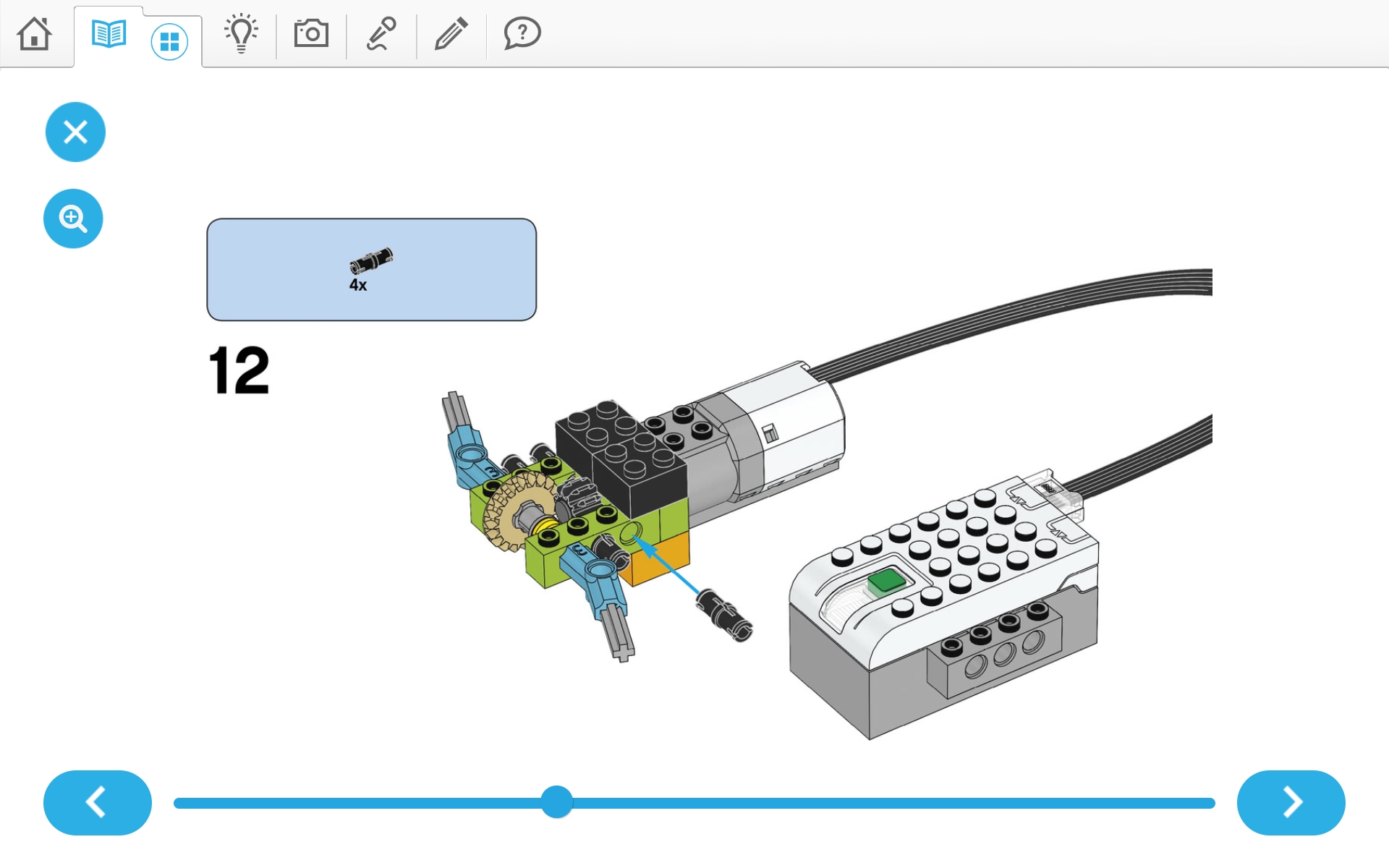 이미지.  위두(WeDo 2.0)로 당기기 로봇 만들기 조립 순서도 12번째