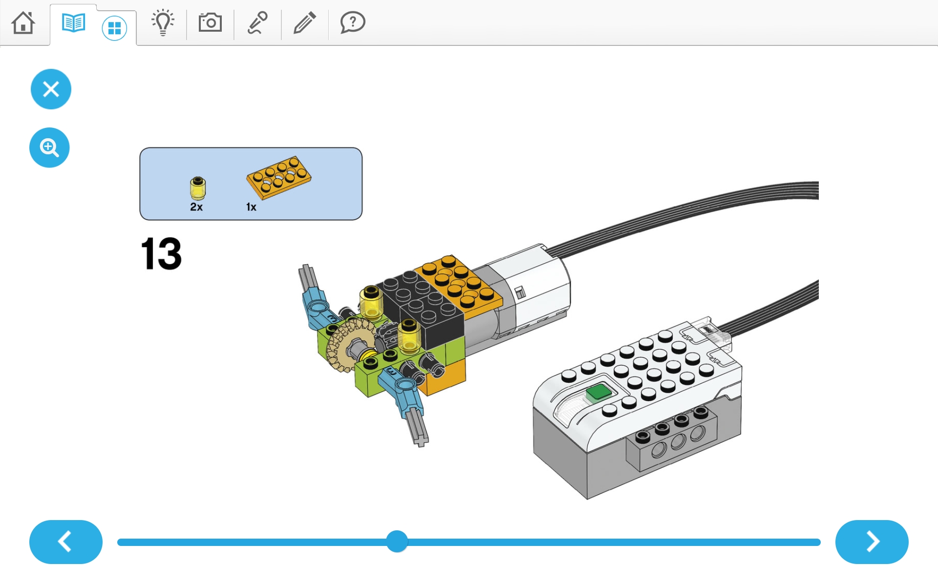 이미지.  위두(WeDo 2.0)로 당기기 로봇 만들기 조립 순서도 13번째