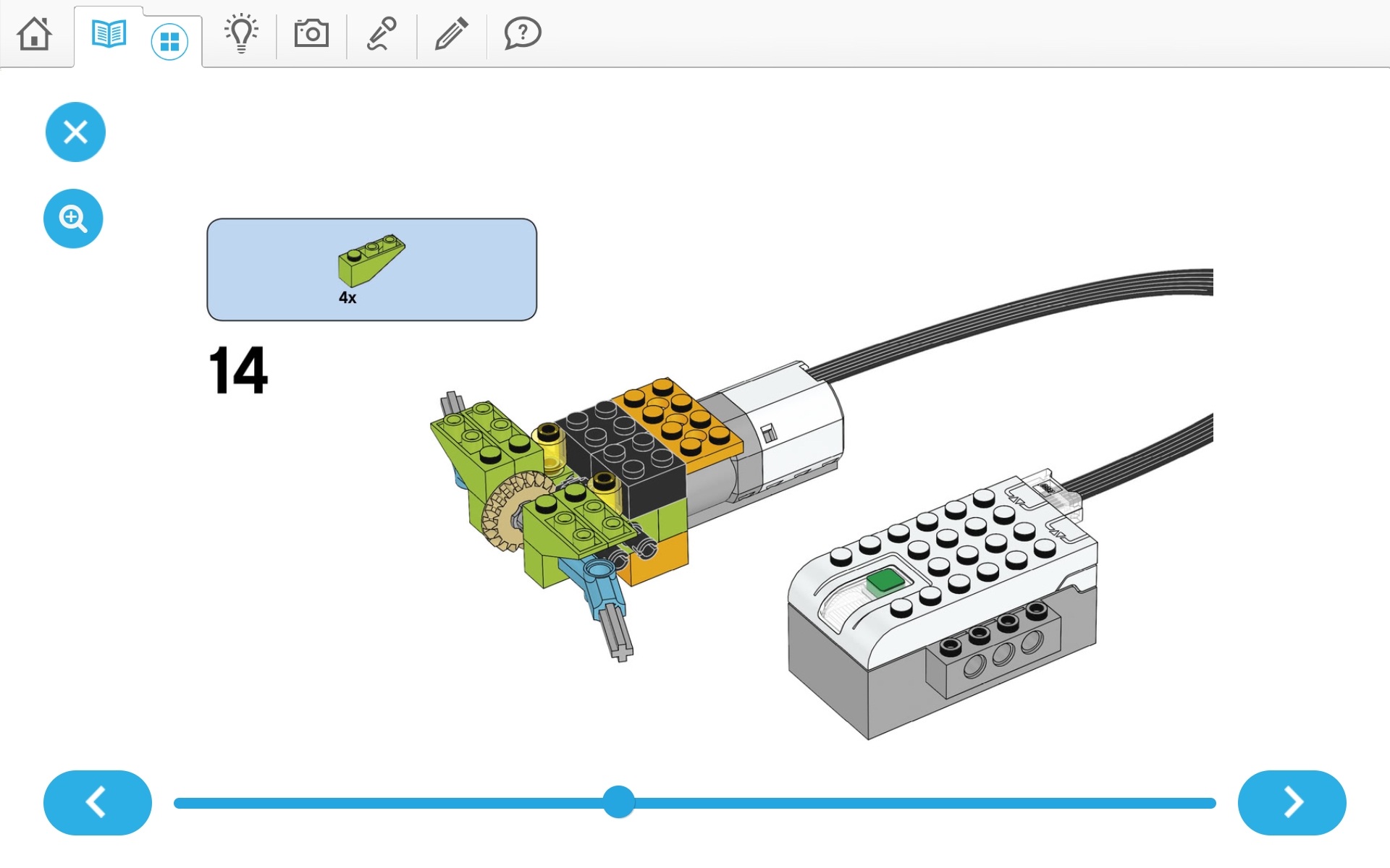 이미지.  위두(WeDo 2.0)로 당기기 로봇 만들기 조립 순서도 14번째