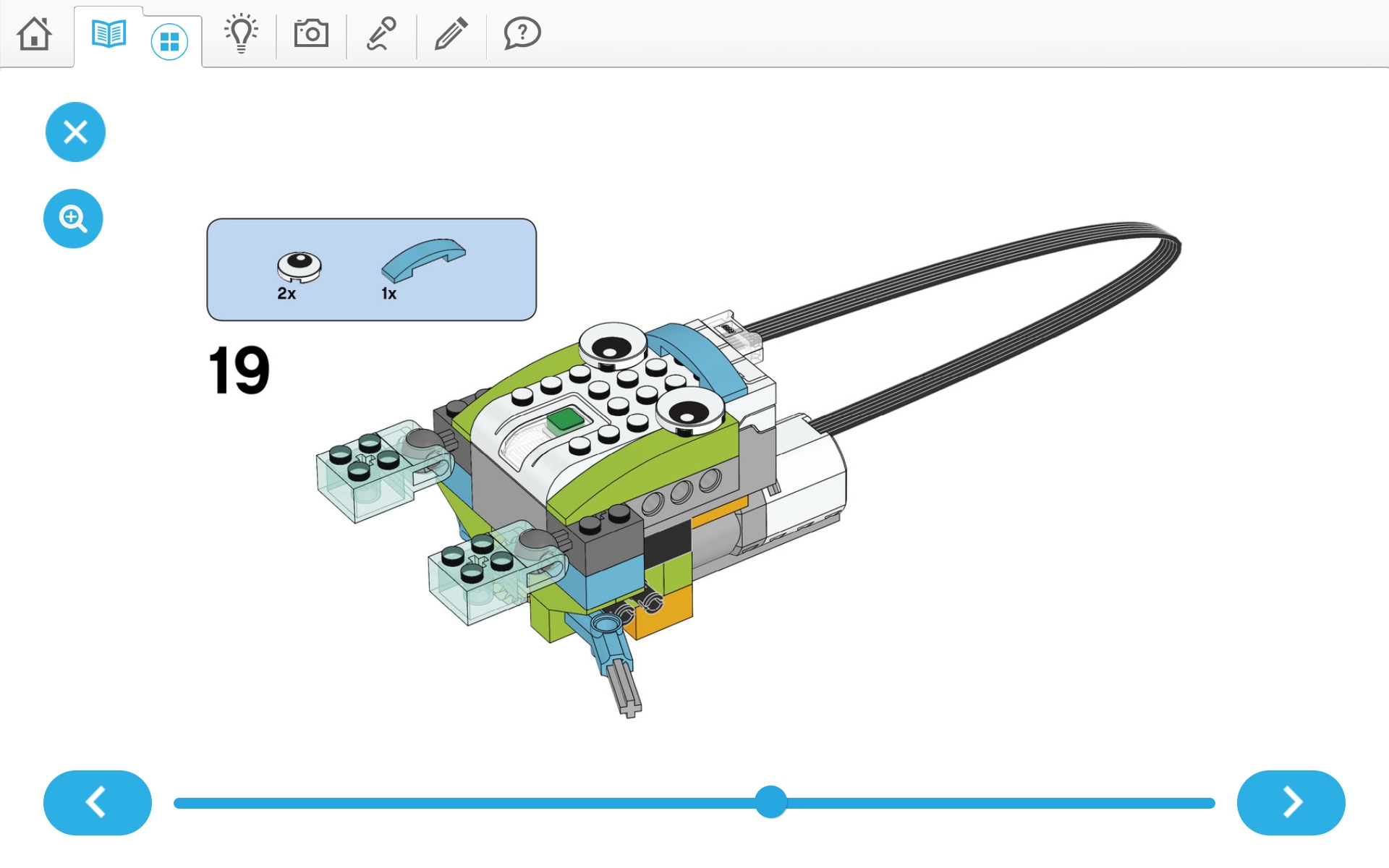 이미지.  위두(WeDo 2.0)로 당기기 로봇 만들기 조립 순서도 19번째
