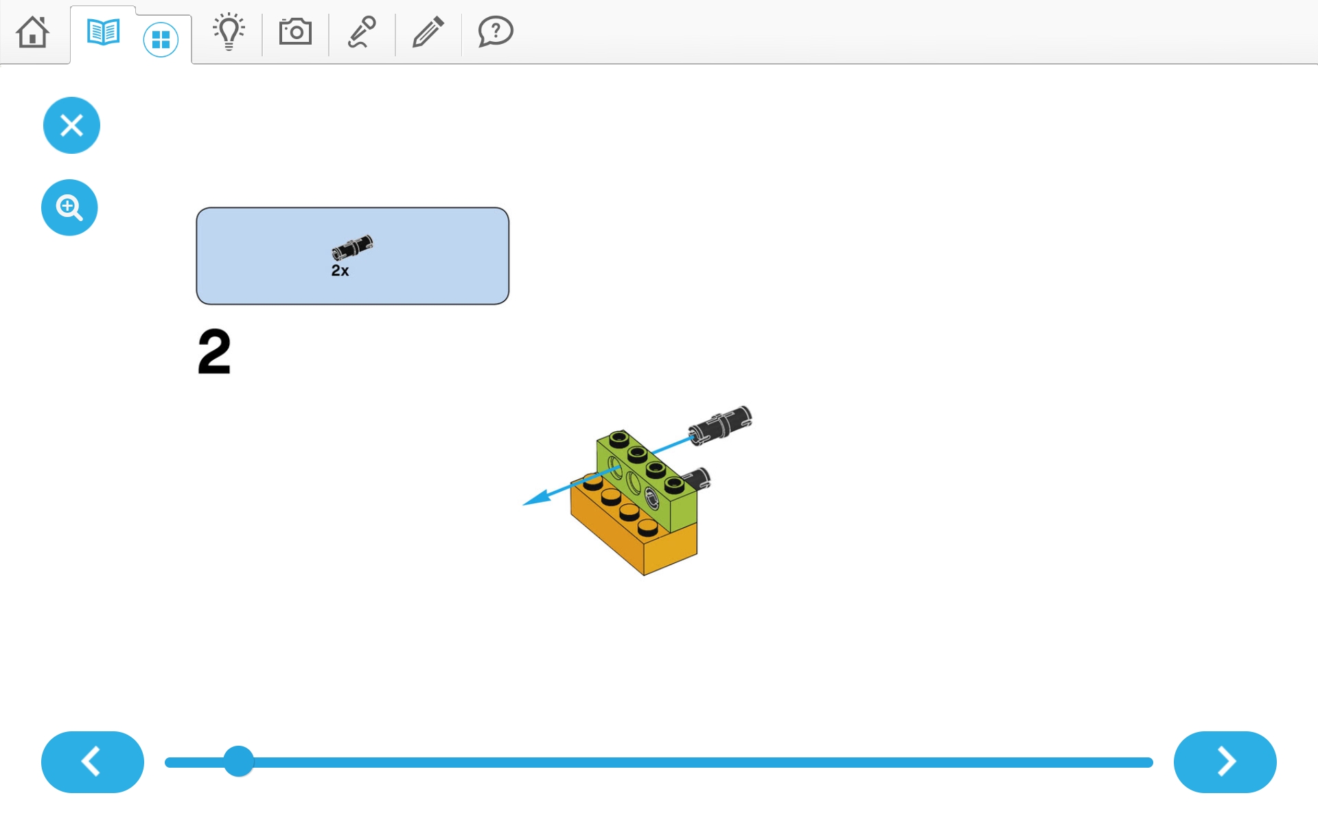 이미지.  위두(WeDo 2.0)로 당기기 로봇 만들기 조립 순서도 2번째