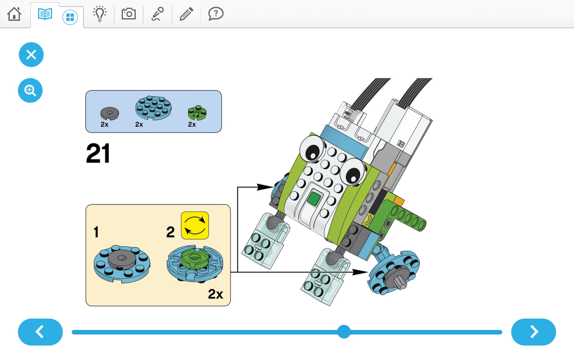 이미지.  위두(WeDo 2.0)로 당기기 로봇 만들기 조립 순서도 21번째