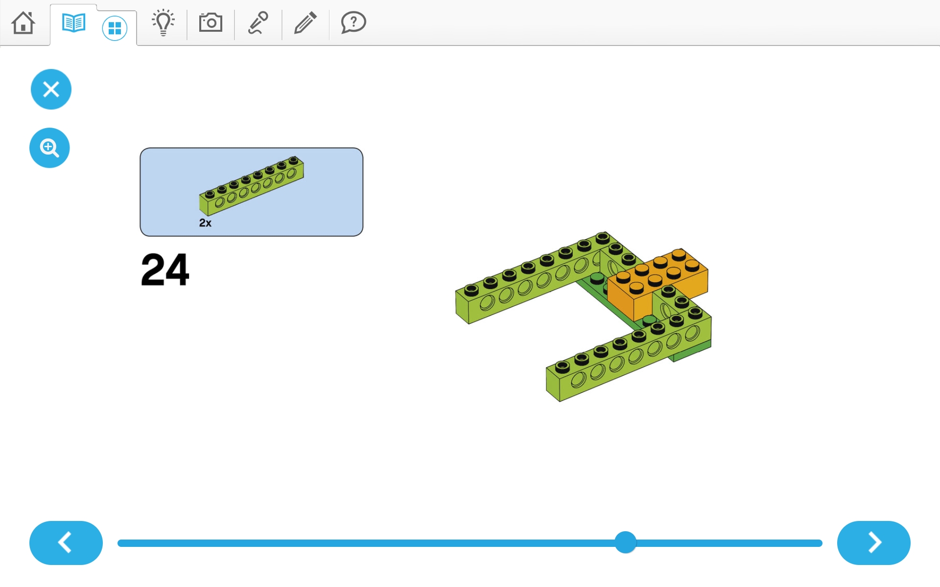 이미지.  위두(WeDo 2.0)로 당기기 로봇 만들기 조립 순서도 24번째