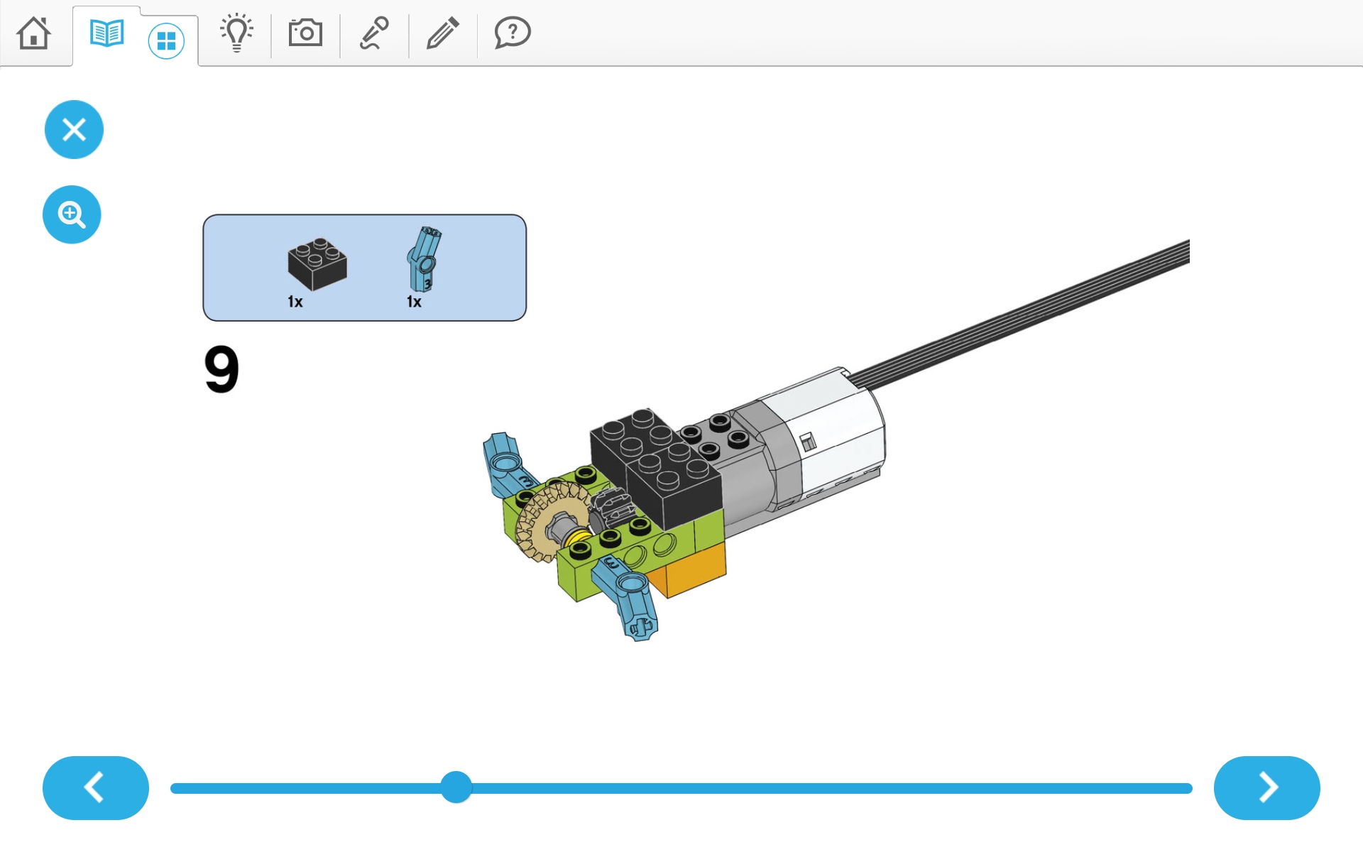 이미지.  위두(WeDo 2.0)로 당기기 로봇 만들기 조립 순서도 9번째