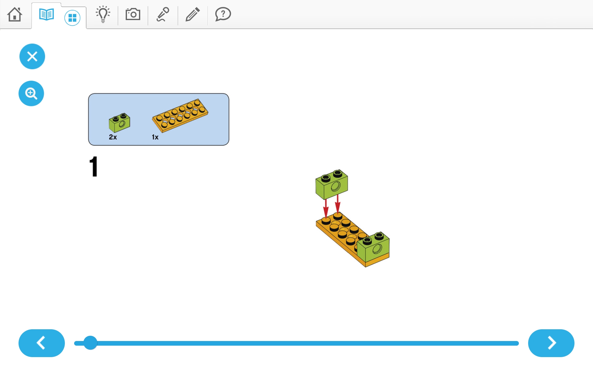 이미지. 위두(WeDo 2.0)로 지진시뮬레이터 및 실험할 건물 3개 조립 순서도 1번째
