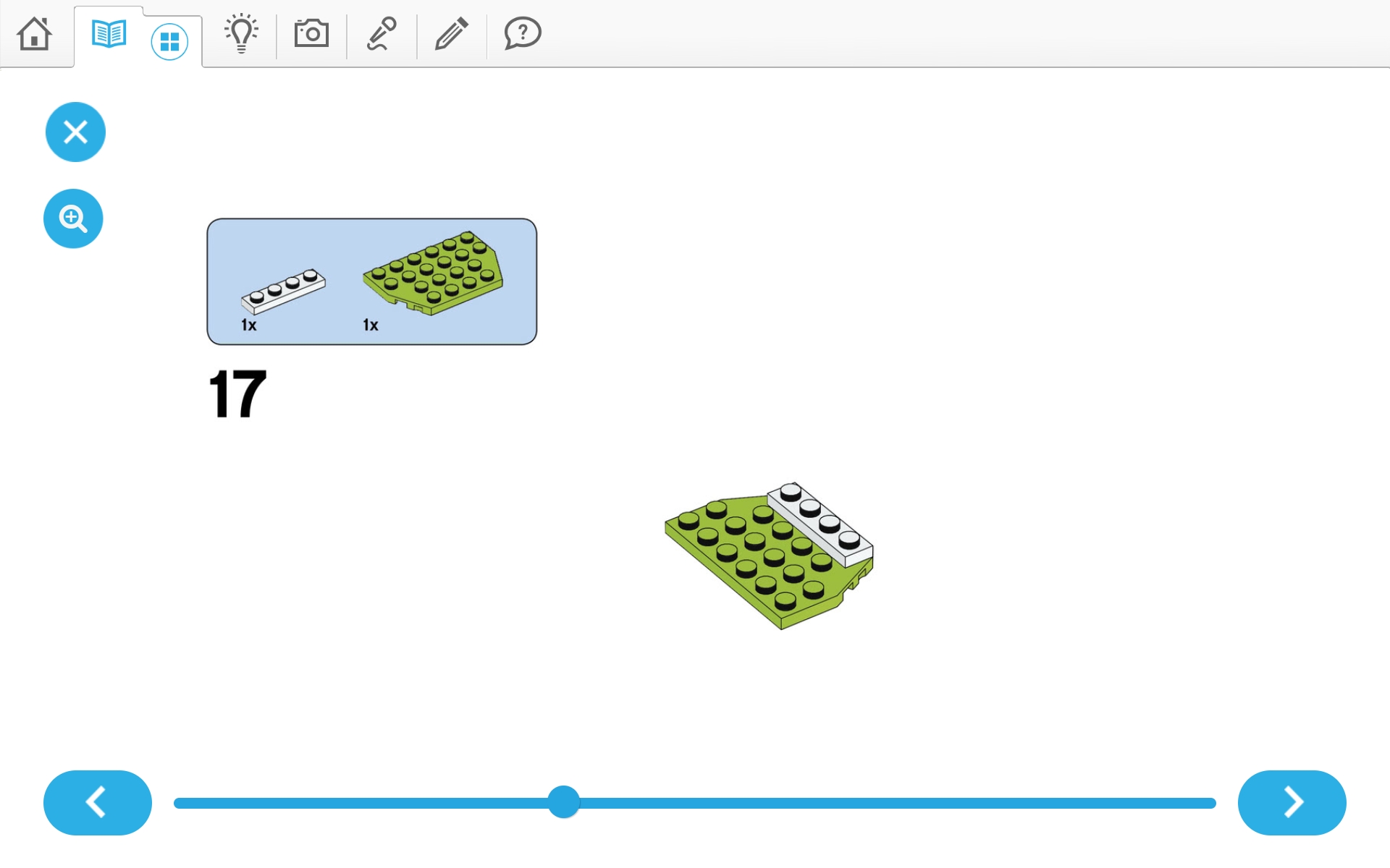 이미지. 위두(WeDo 2.0)로 지진시뮬레이터 및 실험할 건물 3개 조립 순서도 17번째