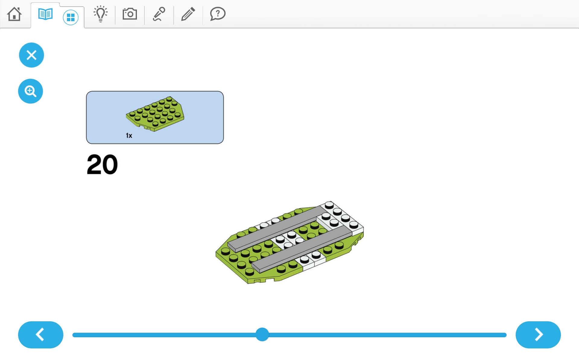 이미지. 위두(WeDo 2.0)로 지진시뮬레이터 및 실험할 건물 3개 조립 순서도 20번째