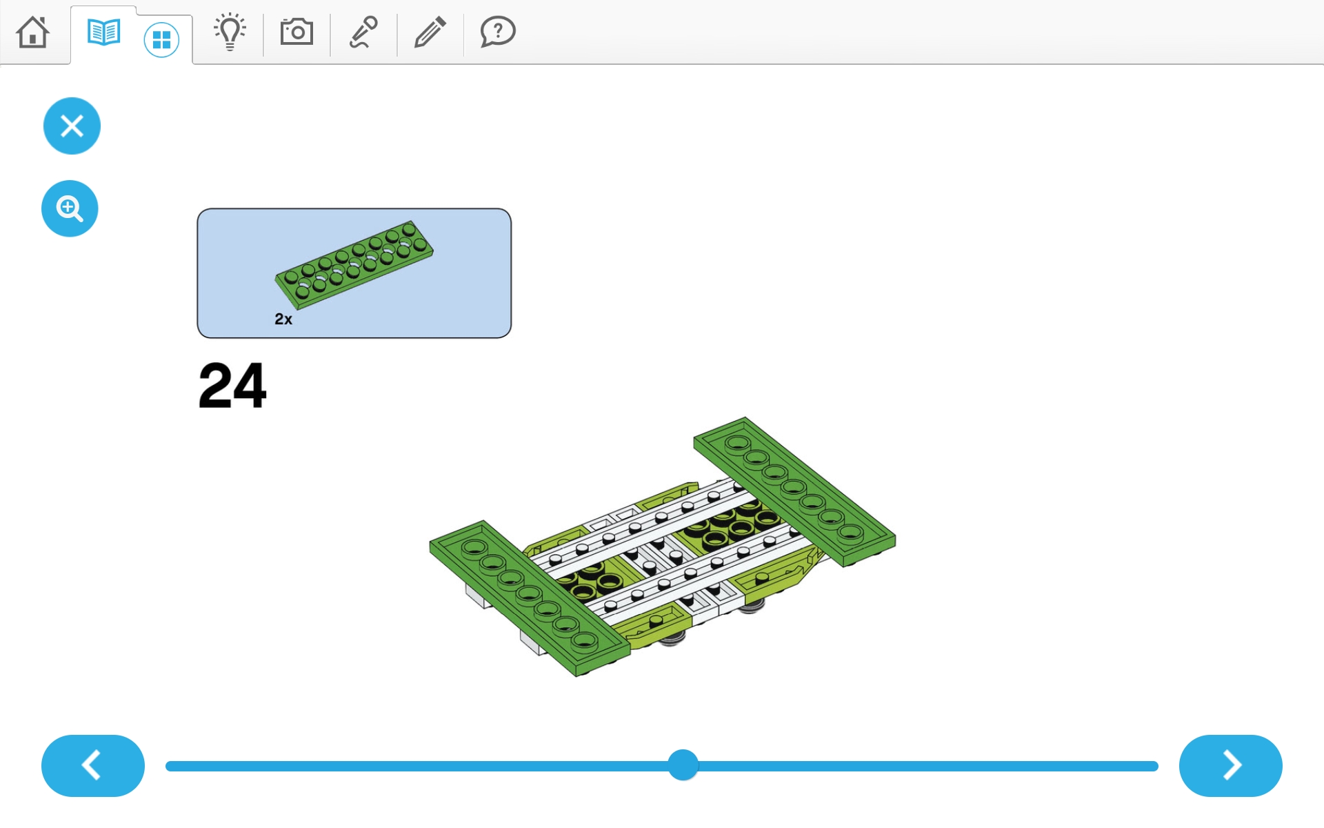 이미지. 위두(WeDo 2.0)로 지진시뮬레이터 및 실험할 건물 3개 조립 순서도 24번째