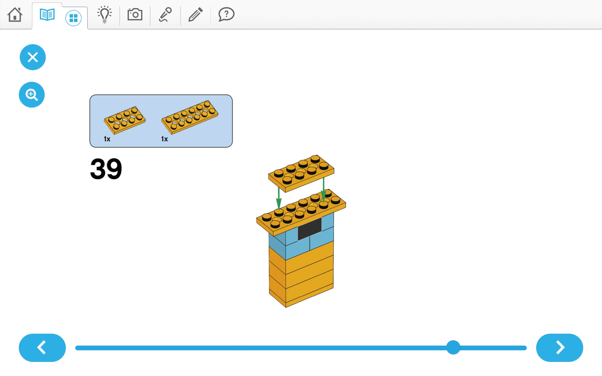 이미지. 위두(WeDo 2.0)로 지진시뮬레이터 및 실험할 건물 3개 조립 순서도 39번째