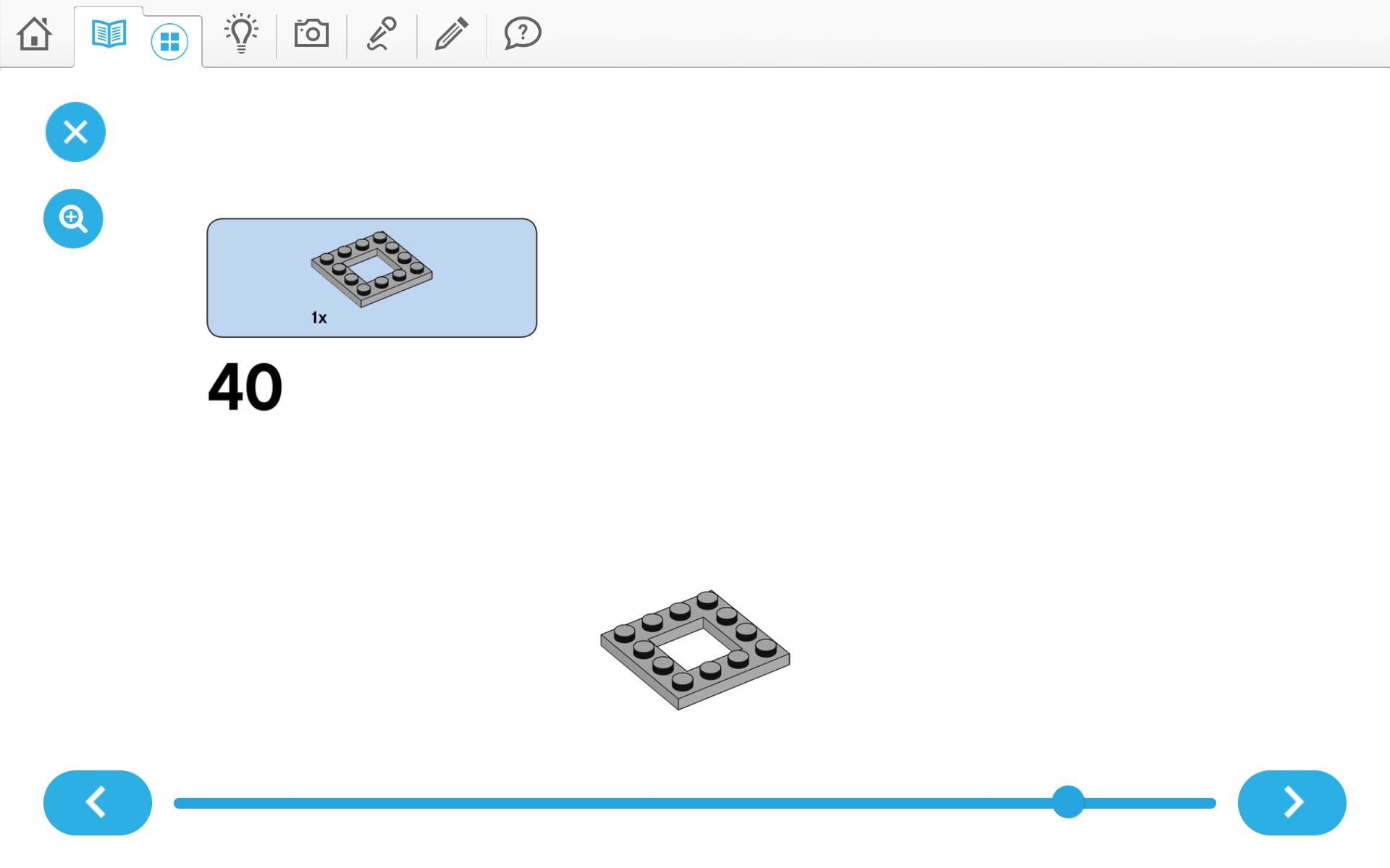 이미지. 위두(WeDo 2.0)로 지진시뮬레이터 및 실험할 건물 3개 조립 순서도 40번째