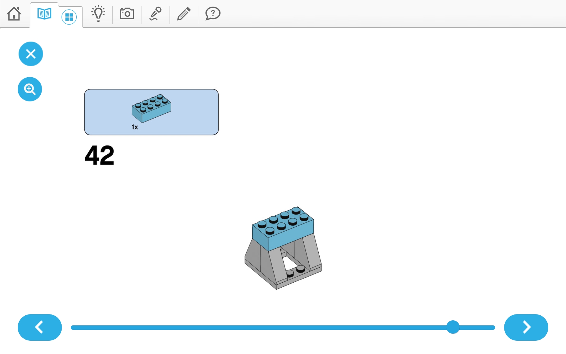 이미지. 위두(WeDo 2.0)로 지진시뮬레이터 및 실험할 건물 3개 조립 순서도 42번째