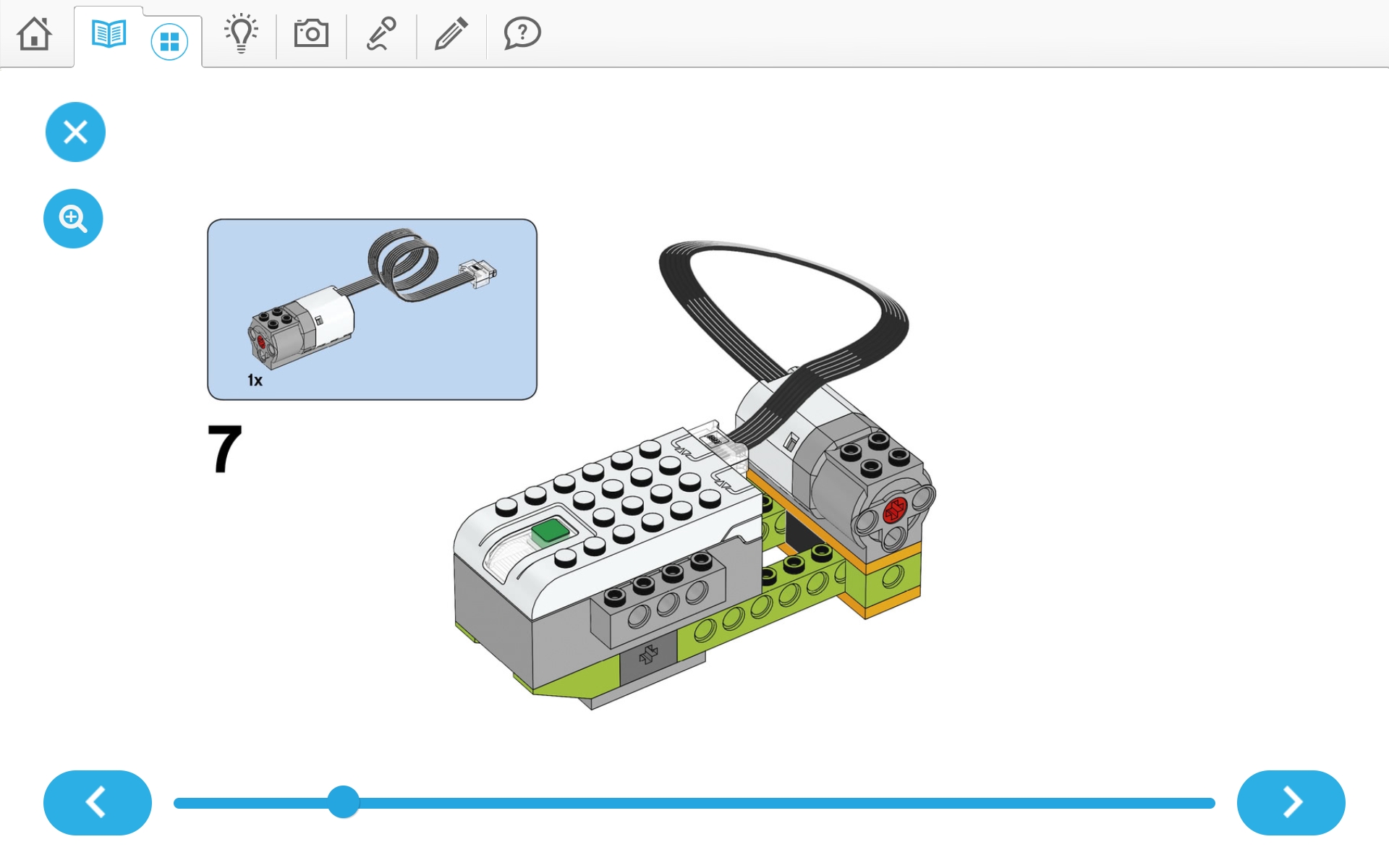 이미지. 위두(WeDo 2.0)로 지진시뮬레이터 및 실험할 건물 3개 조립 순서도 7번째