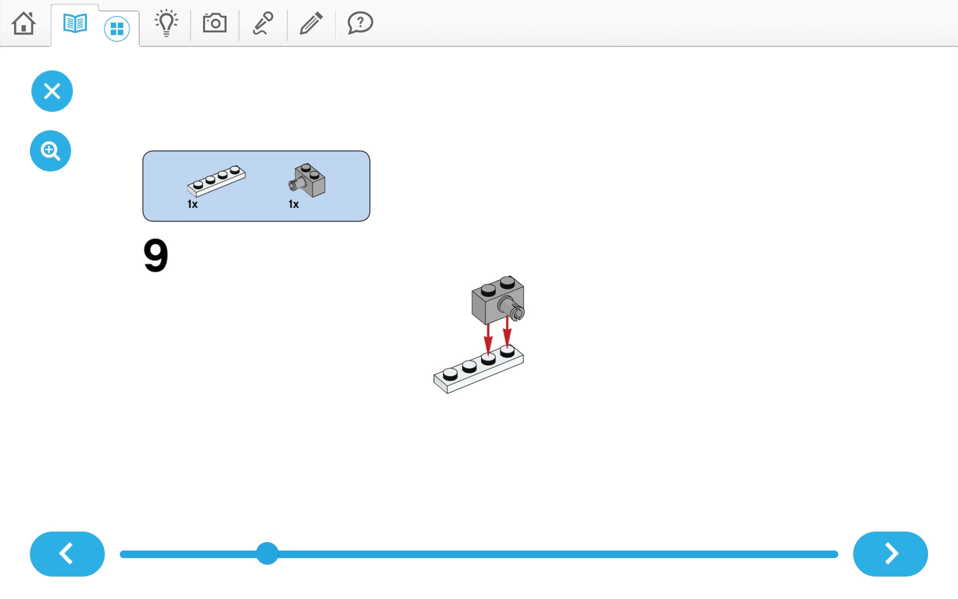 이미지. 위두(WeDo 2.0)로 지진시뮬레이터 및 실험할 건물 3개 조립 순서도 9번째