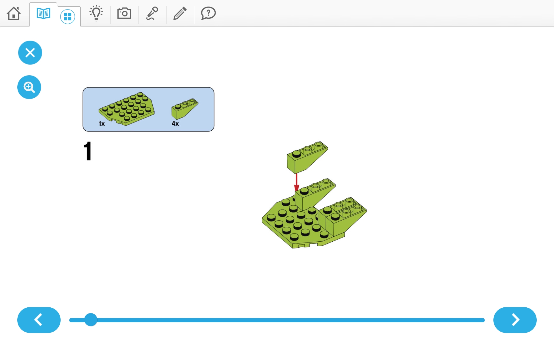 이미지. 위두(WeDo 2.0)로 자동차 조립 순서도 1번째