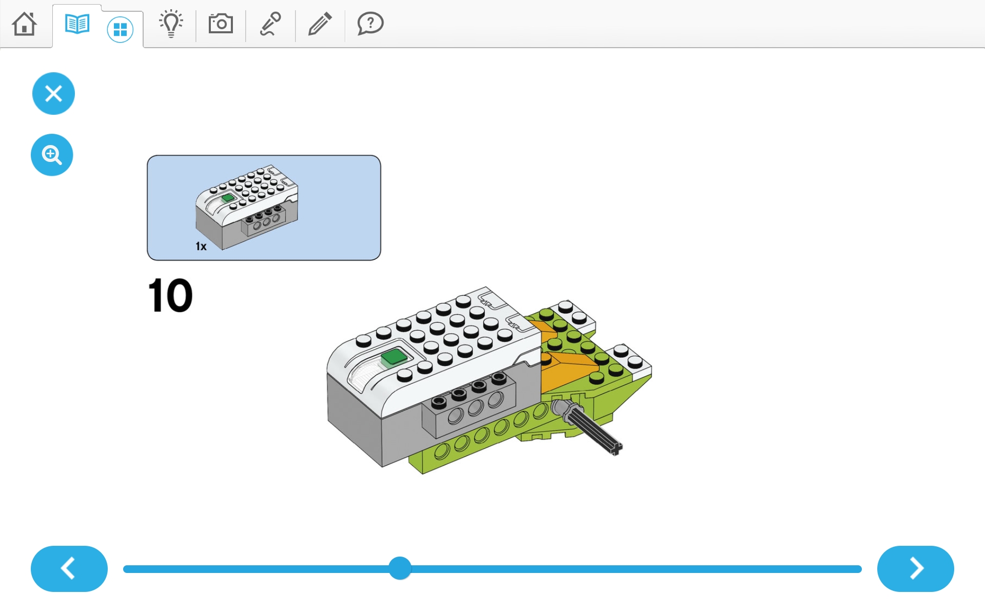 이미지. 위두(WeDo 2.0)로 자동차 조립 순서도 10번째