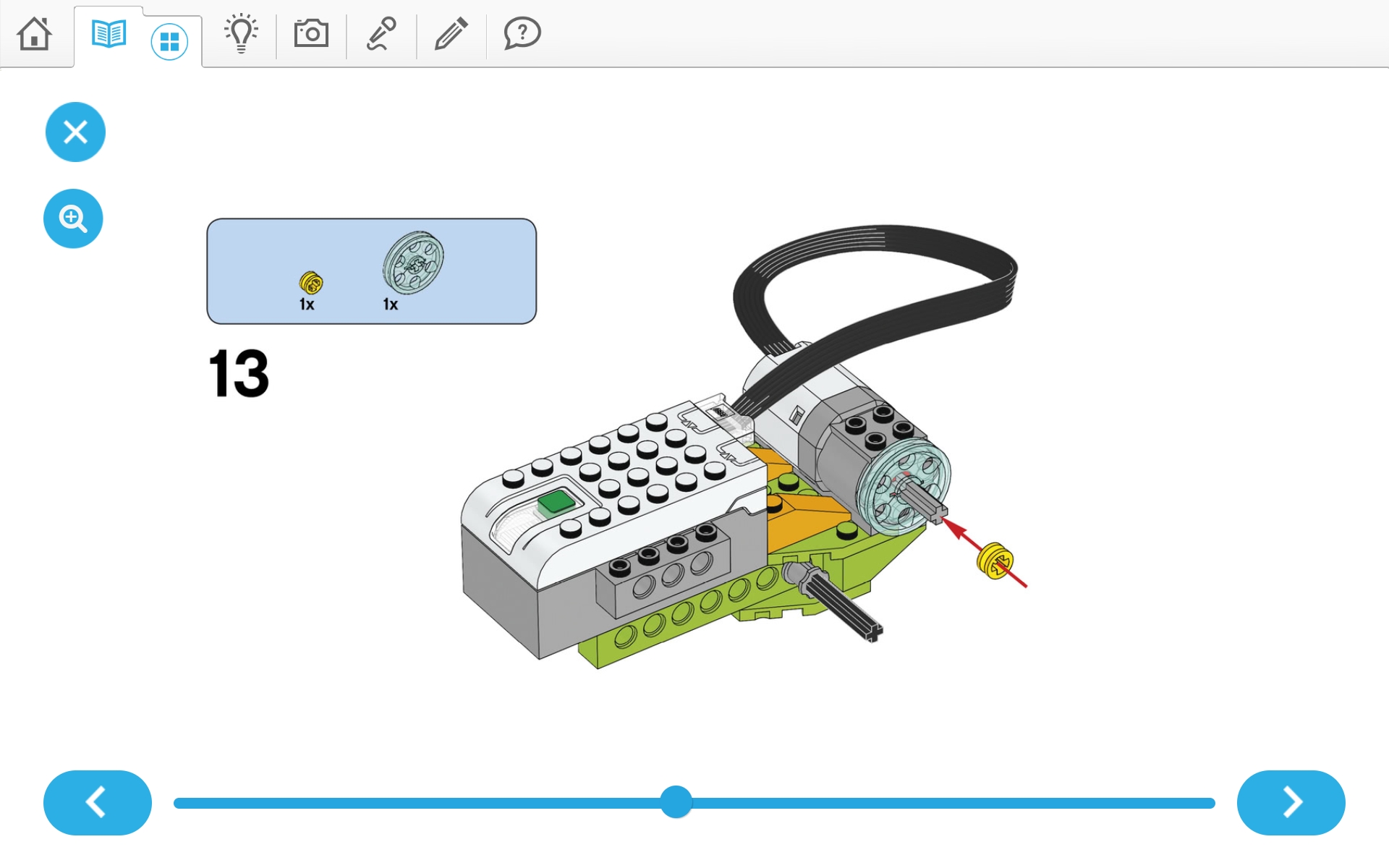 이미지. 위두(WeDo 2.0)로 자동차 조립 순서도 13번째