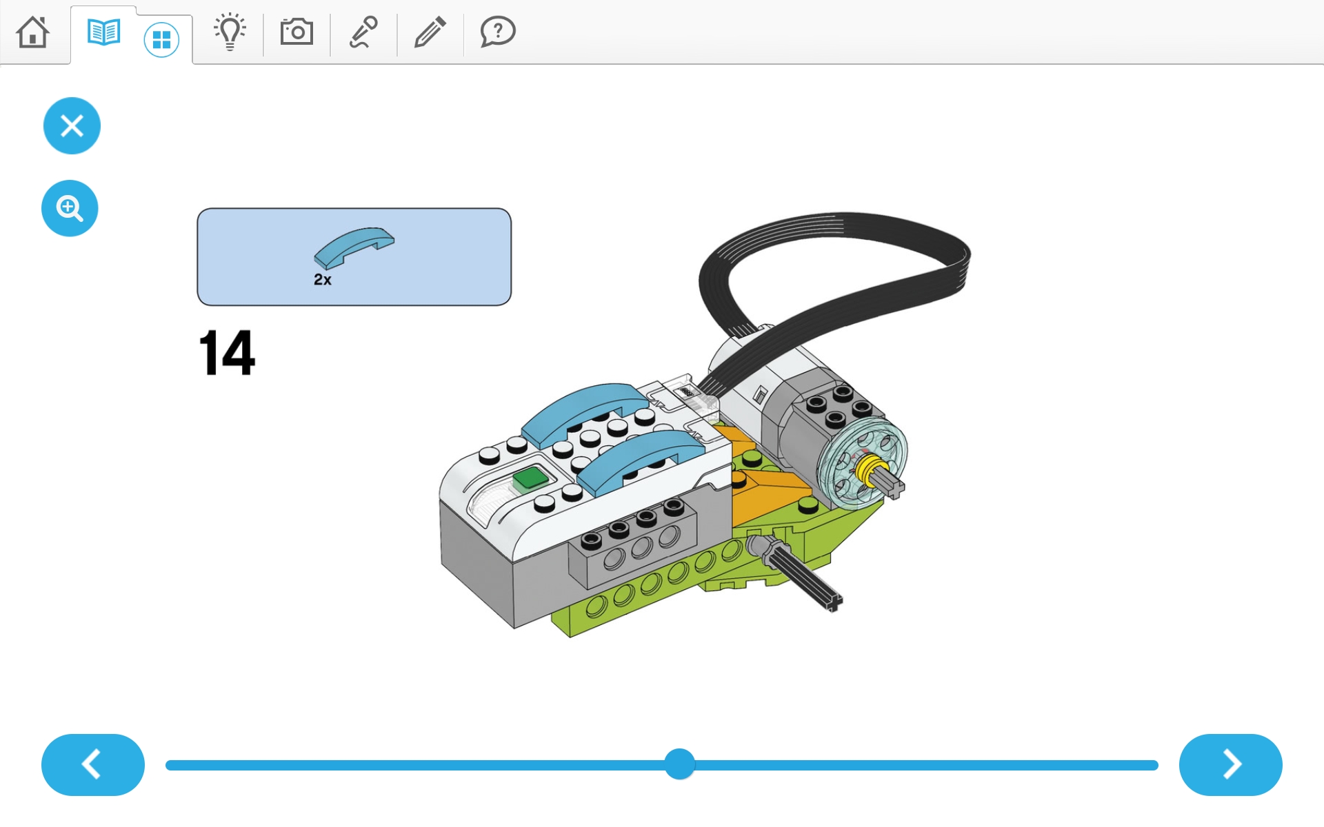 이미지. 위두(WeDo 2.0)로 자동차 조립 순서도 14번째