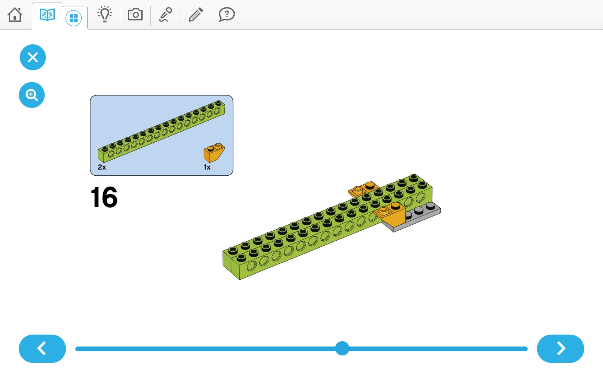 이미지. 위두(WeDo 2.0)로 자동차 조립 순서도 16번째