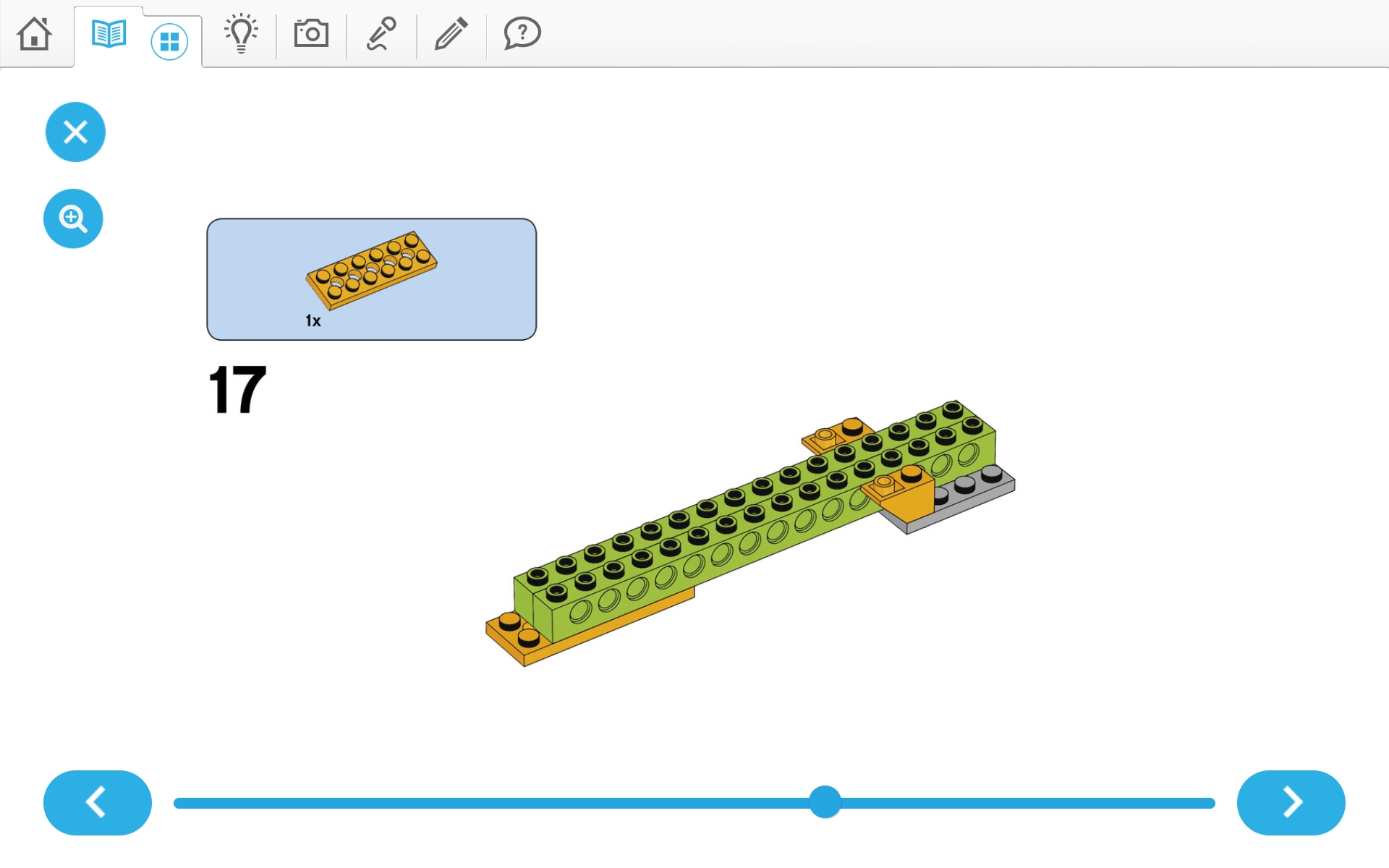 이미지. 위두(WeDo 2.0)로 자동차 조립 순서도 17번째