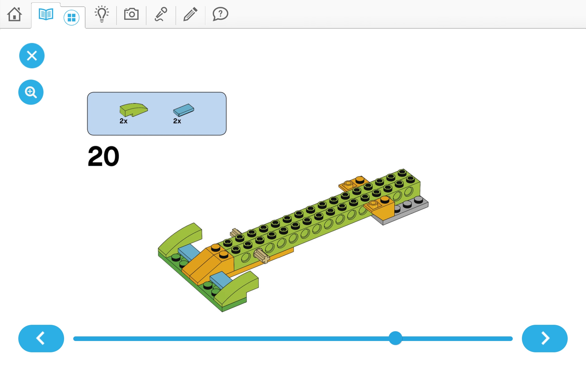 이미지. 위두(WeDo 2.0)로 자동차 조립 순서도 20번째