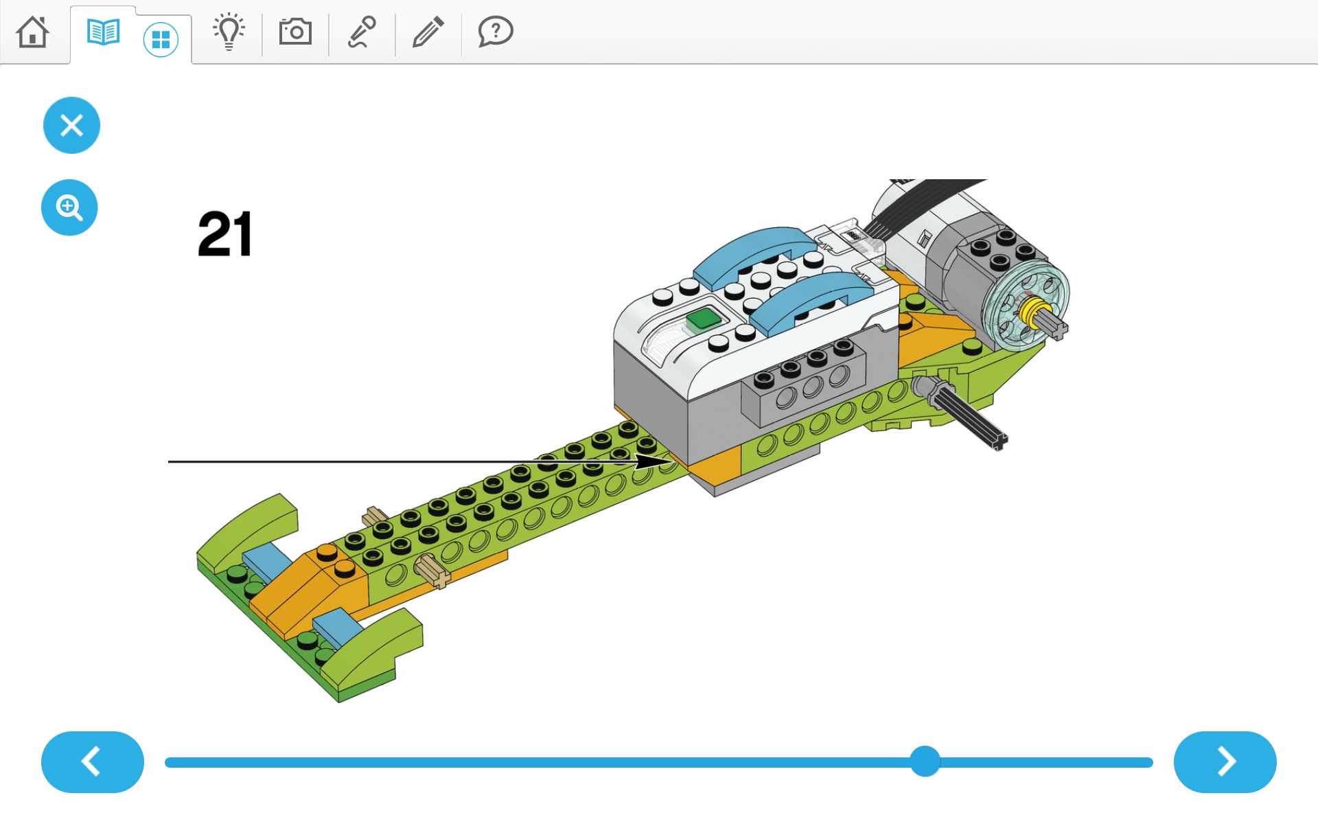 이미지. 위두(WeDo 2.0)로 자동차 조립 순서도 21번째