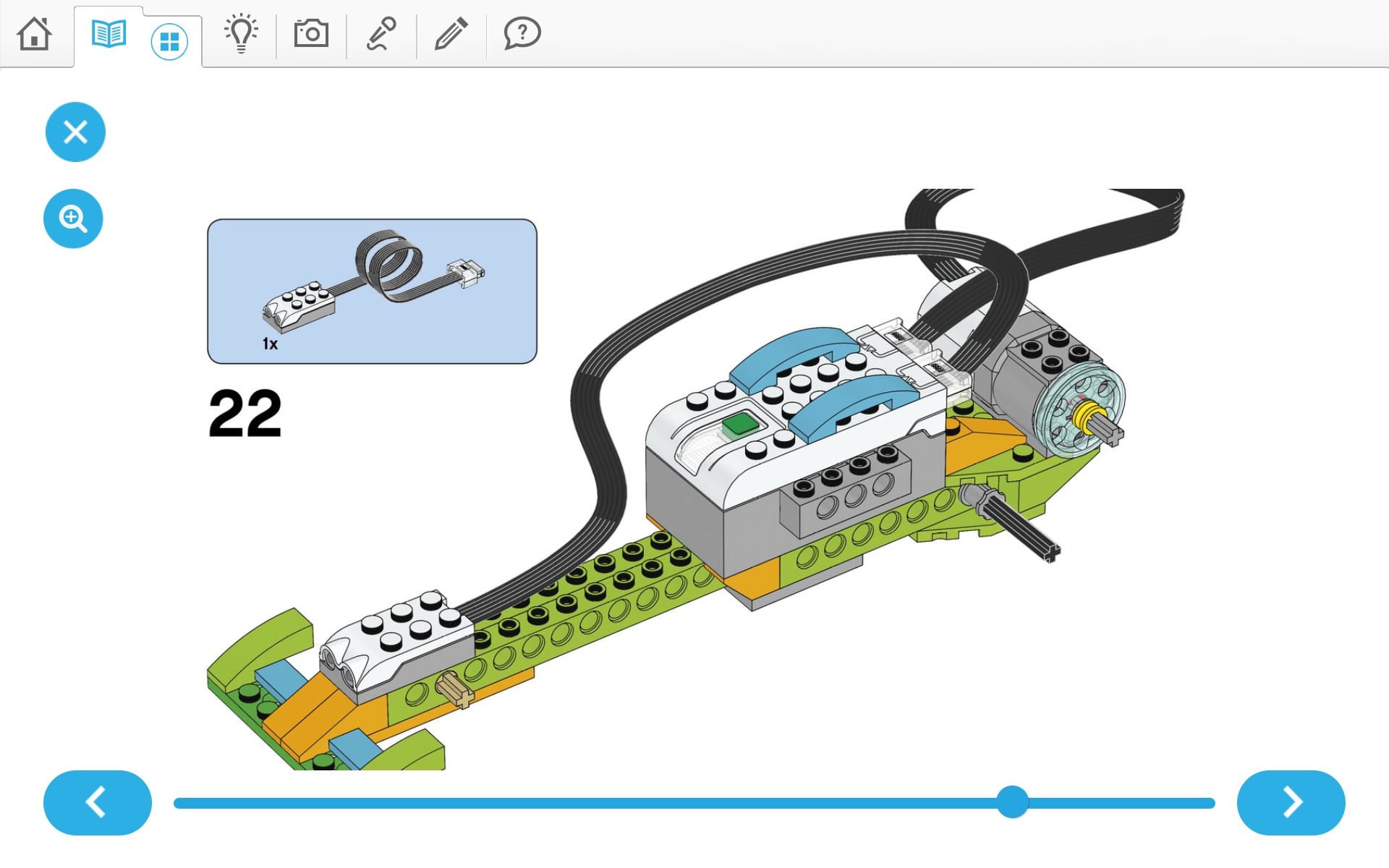 이미지. 위두(WeDo 2.0)로 자동차 조립 순서도 22번째