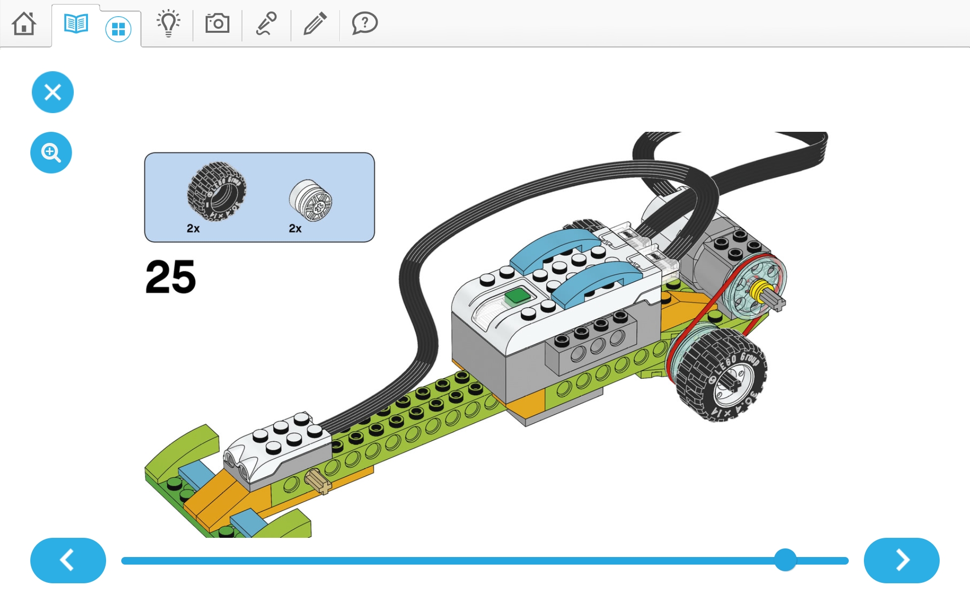 이미지. 위두(WeDo 2.0)로 자동차 조립 순서도 25번째