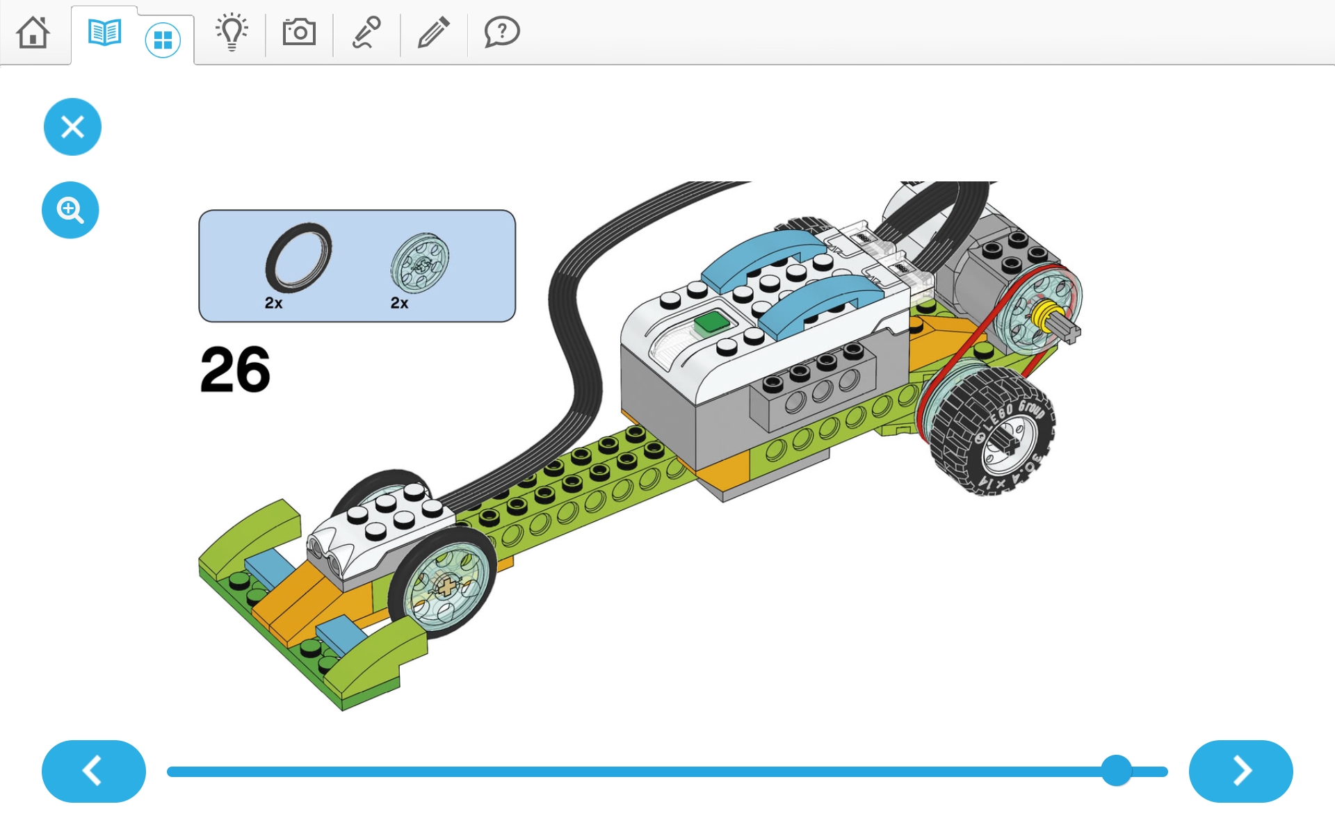 이미지. 위두(WeDo 2.0)로 자동차 조립 순서도 26번째