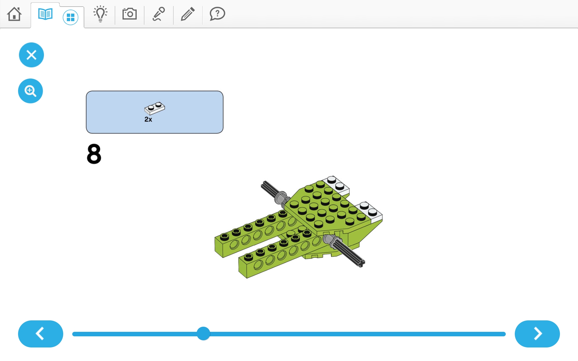 이미지. 위두(WeDo 2.0)로 자동차 조립 순서도 8번째