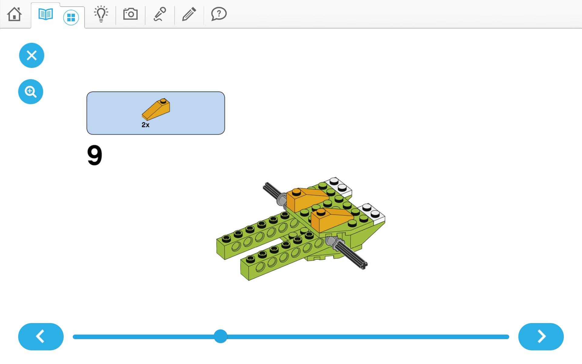 이미지. 위두(WeDo 2.0)로 자동차 조립 순서도 9번째