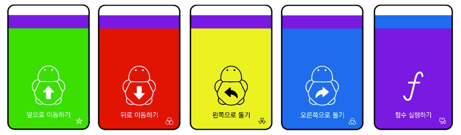 이미지. 기본카드 5장의 이미지