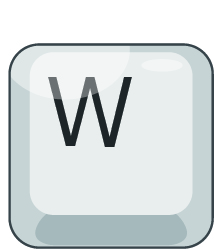 이미지. 키보드의 W버튼