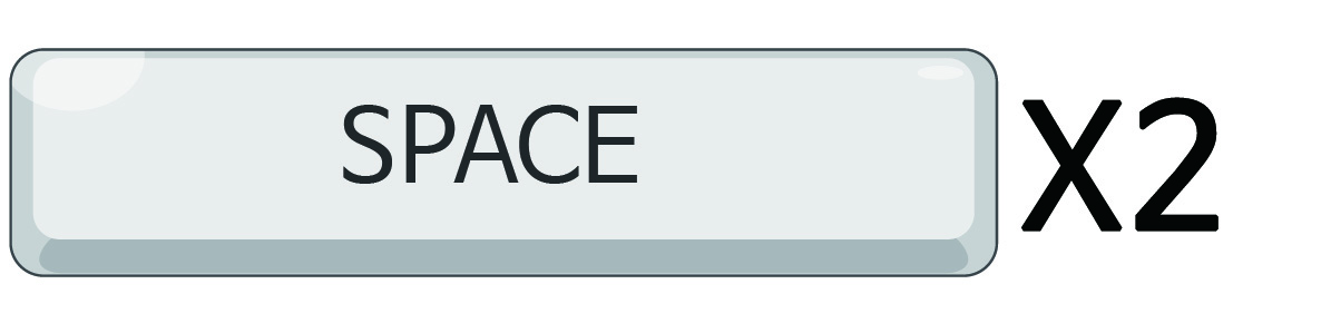 이미지. 키보드 space 자판 곱하기 2